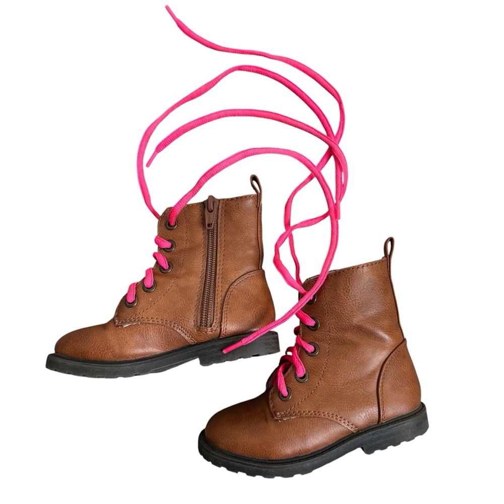 Cat & Jack Boots, Hot Pink Laces, 7